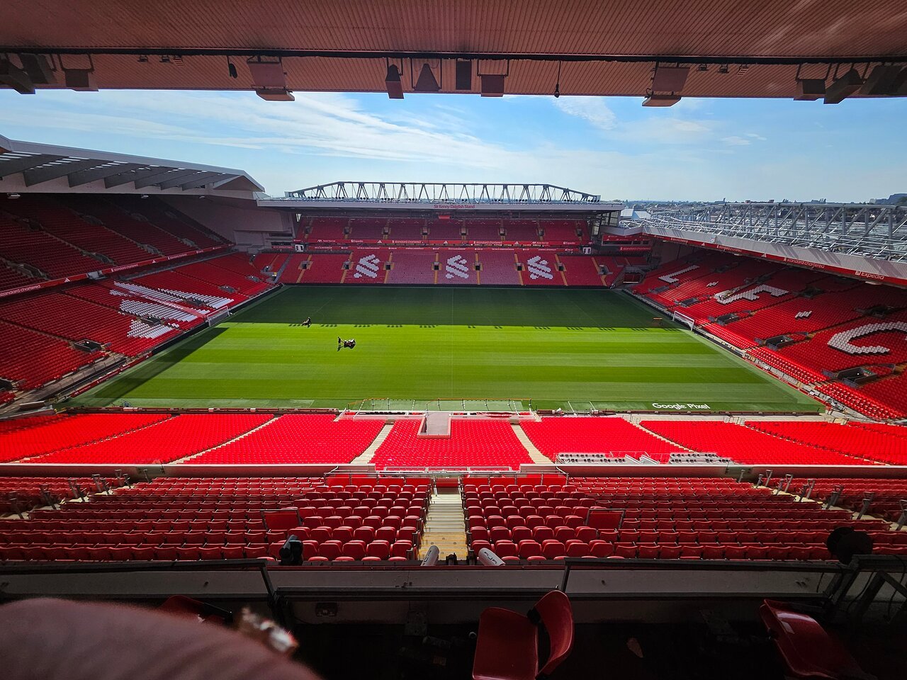Vue panoramique d'Anfield
