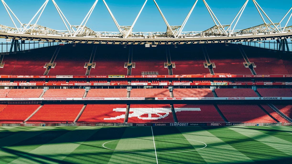 La pelouse de l'Emirates Stadium